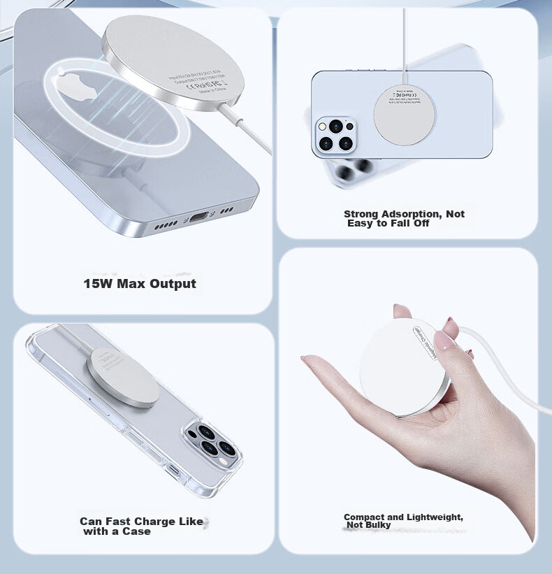 Stiger Apple 18 Wireless Charger, MagSafe Magnetic 15W Fast Charging, Compatible with IOS IPhone 17 Pro Max 15/14/13/12 Full Series, Apple Huawei Xiaomi Phones 2