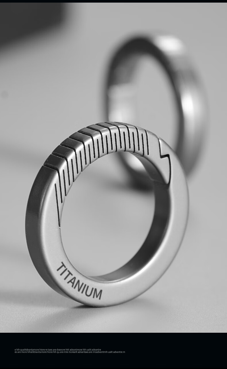 Laiben Titanium Alloy Car Keychain Men's Pendant Key Ring Personalized Creative Minimalist Waist Hanging Lock Keychain 9