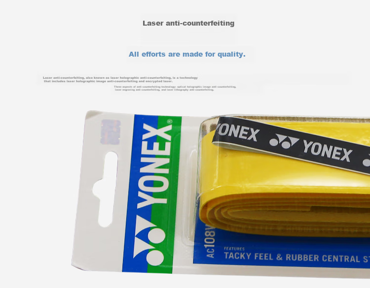 YONEX Badminton Grip Tape, Non-Slip, Sweat-Absorbing, Handle Bone Grip Tape, AC-108WEX Yellow 4