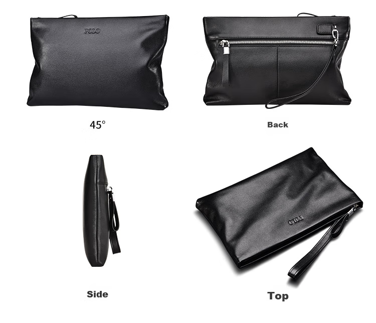 POLO Men's Handbag, Top-Grain Leather Clutch, Wallet, Cash Envelope Bag, Coin Purse, Birthday Gift for Boyfriend 15