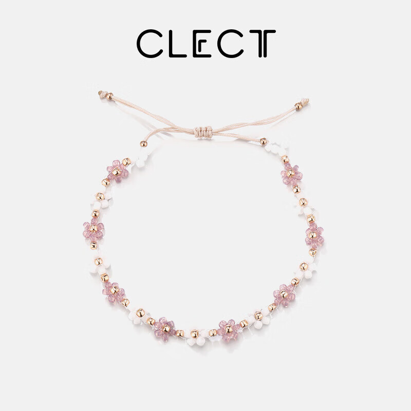 Clect Small Flower Bracelet for Women, New Chinese Style National Trend Student Accessory, Fresh Cord Jewelry, Fashionable Birthday Gift for Girlfriend