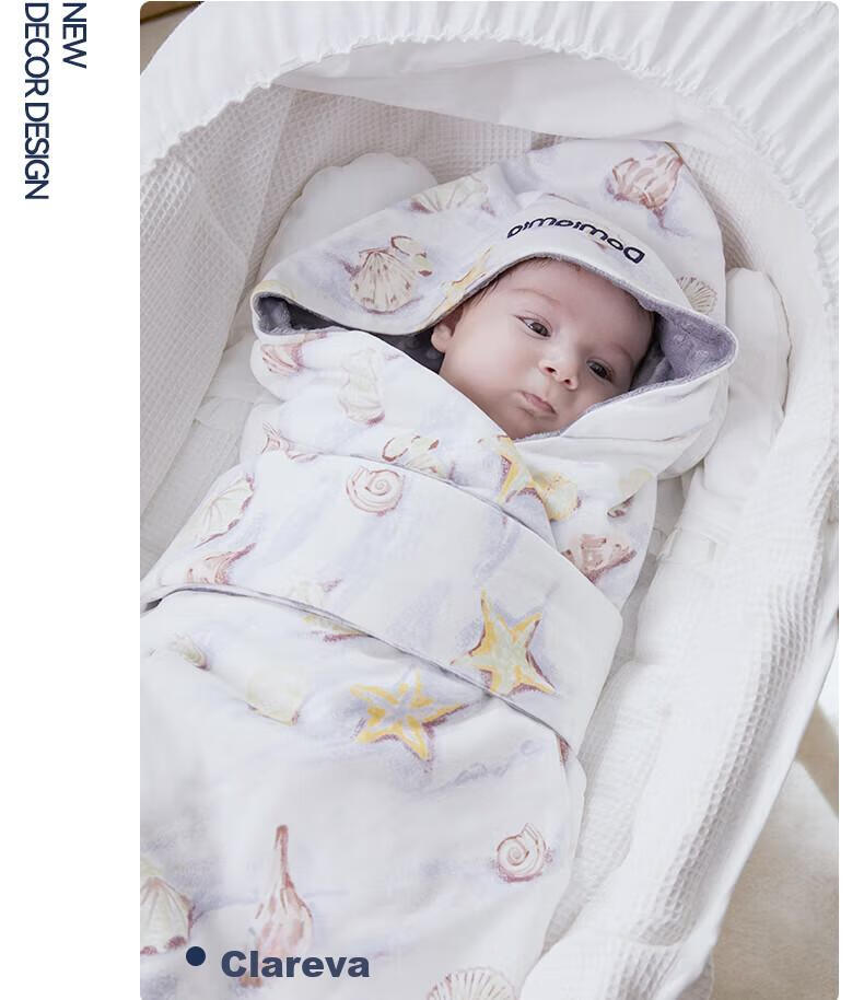 DOMIAMIA Baby Swaddle Blanket, Autumn And Winter Newborn Wrap, Anti-Startle Swaddling Cloth, Infant Small Blanket, Plush Swaddle Wrap, Single Blanket 12
