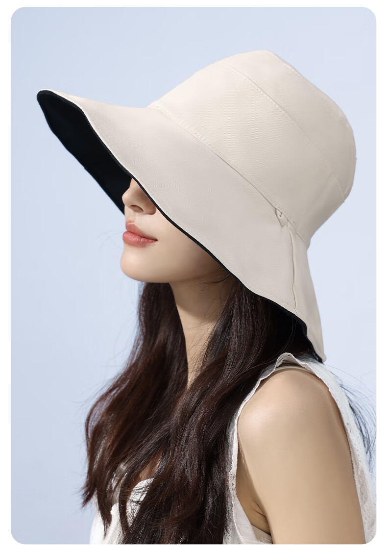 FitonTon Sun Protection Hat for Women, Summer Outdoor Beach Cycling Sun Hat, Versatile Double-Sided Fisherman Hat 10