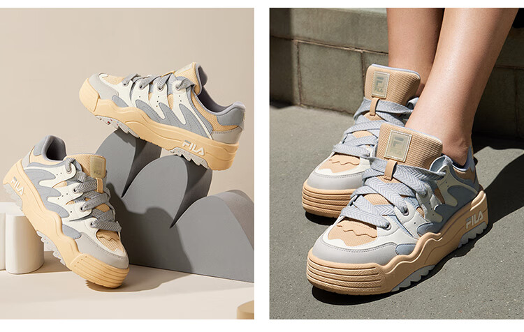 FILA Official Women's Shoes, ROSETTA Modern Sneakers, Colorful Shoes, Platform Shoes, Fashionable Casual Shoes 27