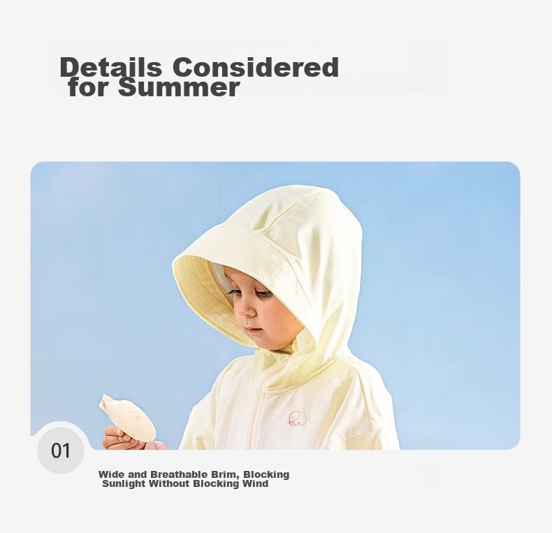 DAVE & BELLA [Xiao Guo Dong] Children's Sun Protection Clothing, Summer Boys And Girls Cool-Feeling Jacket, Baby Sun Protection Cloak 14
