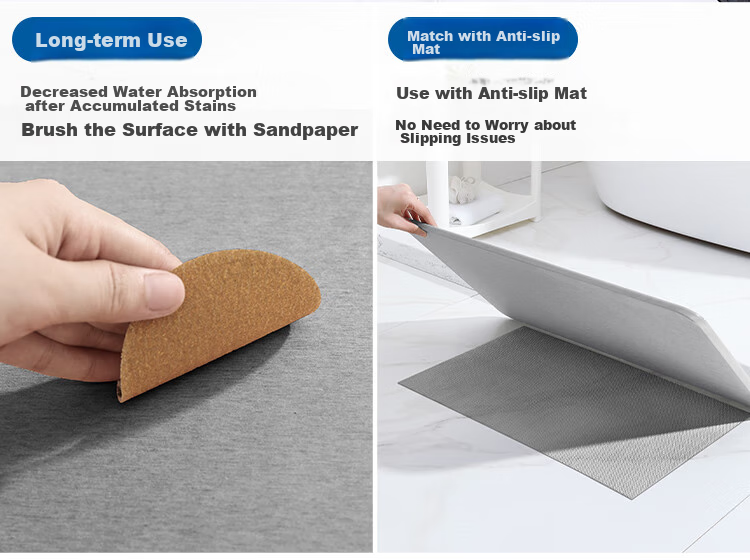 Da Jiang Doraemon Co-Branded Hard Diatom Mud Water-Absorbent Bath Mat Bathroom Door Floor Mat Toilet Mat 39x60cm 16