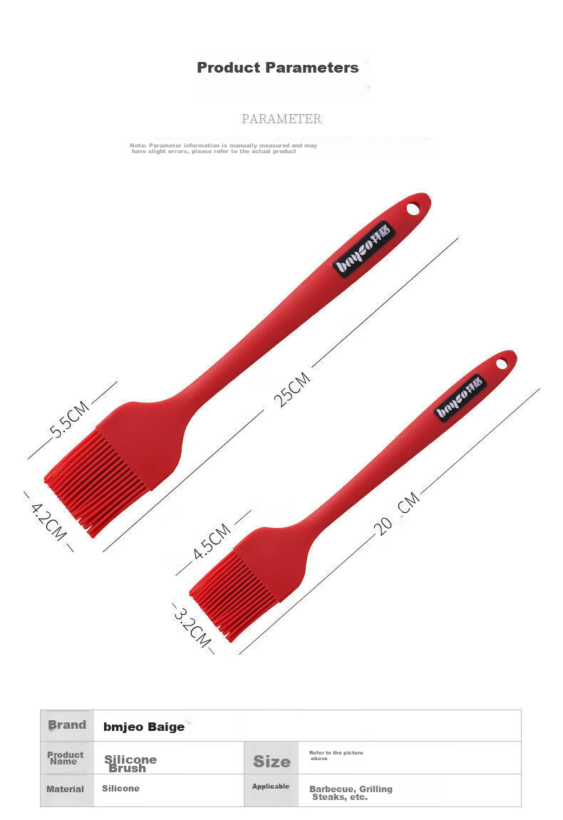 Bayco Silicone Spatula, Baking Tool Scraper, Cake Cream Butter Scraper, Oil Brush, Baby Food Tool, BC5418 8