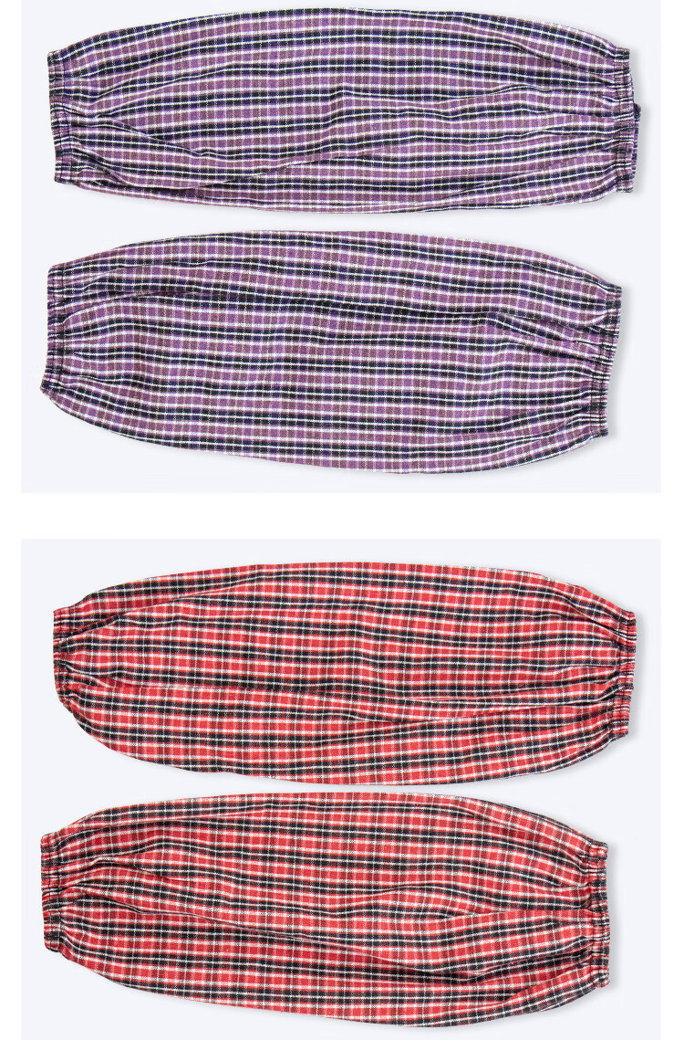 Hesdige Plaid Sleeve Covers Thickened Elastic Cotton Protective Sleeves Wear-Resistant Labor Protection Cuffs Random Colors (10 Pairs) [Jingcang Flash Delivery] JG-1687 7