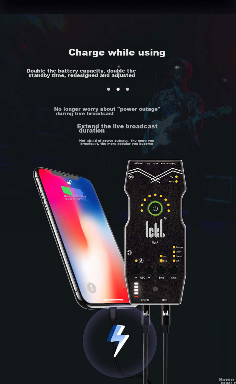 Ickb DBS Sound Card, Paul Capacitor Microphone Set, Mobile Phone Live Streaming, Computer Douyin Kuaishou Universal Host Singing, Quanmin K Song Recording, Live Streaming Equipment Complete Set with Microphones 11