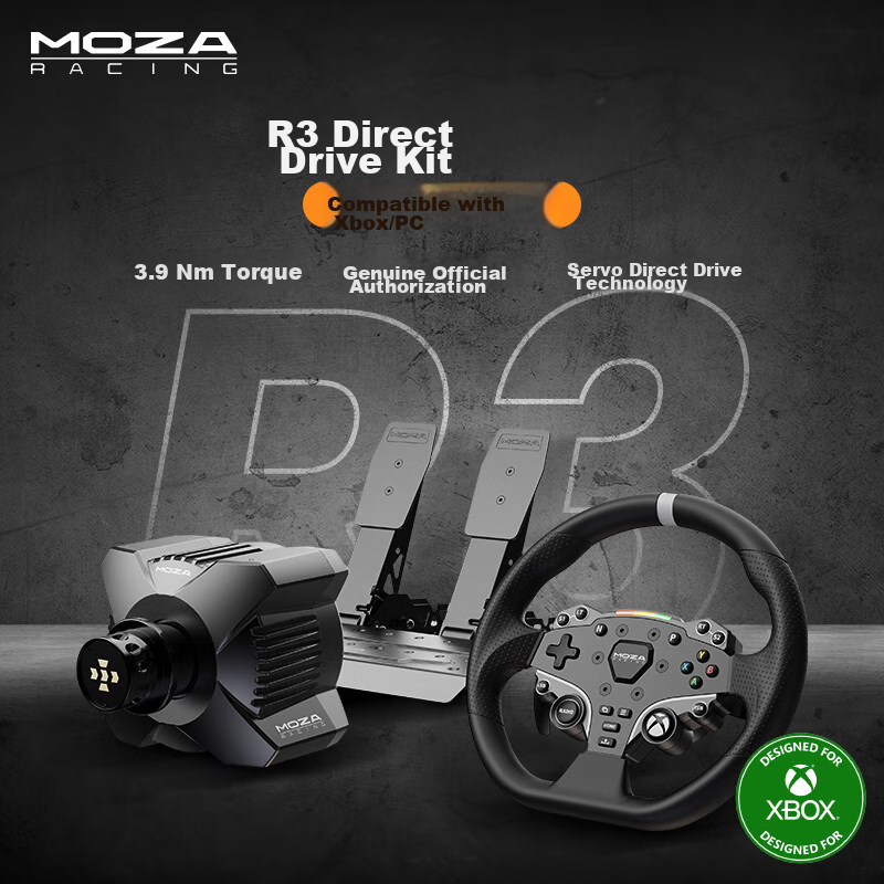 Игровой руль MOZA R3 для Xbox и ПК, с прямым приводом