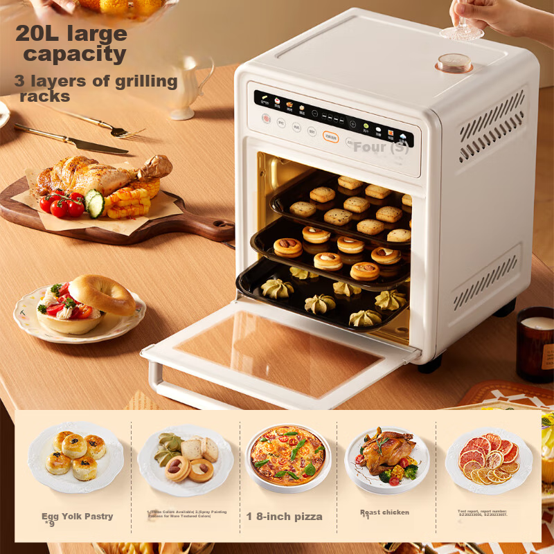 Духовка электрическая SUPOR OD20AK812, 20 л, 1400 Вт, конвекция, гриль, от 30 до 230°C, управление микрокомпьютером, с таймером, с подсветкой