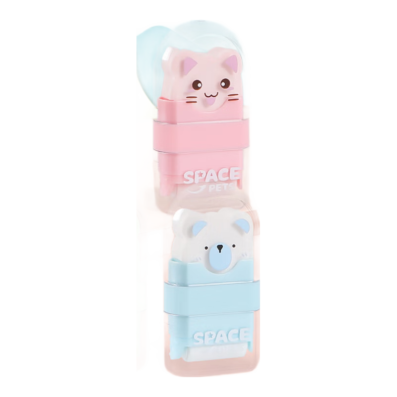 M&G Roller Eraser, Clean, No Trace for Primary School Students, Low Residue, Double-Sided, Creative Cartoon Cute Animal Design, Random Colors, Pack of 3, AXPQ5501
