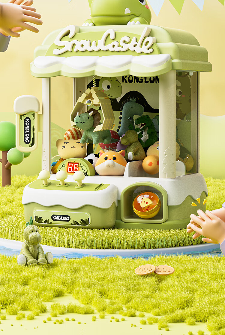 AoZhiJia Claw Machine Toy for Children 3-6 Years Old, Girls' Birthday Gift, Pretend Play Large-Sized Gacha Doll Grabber Machine 13