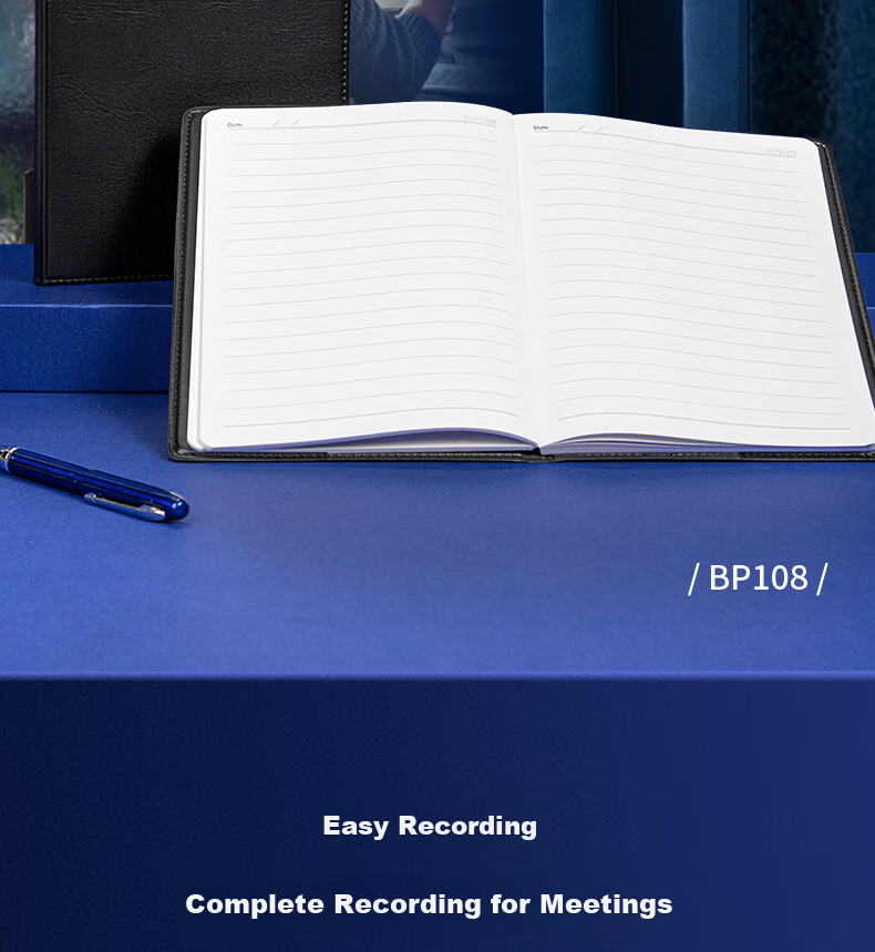 Deli 25K 80 Large Classic Leather Business Notebook, Office Supplies, Meeting Journal, Diary, Notepad, Stationery, Black BP108 2
