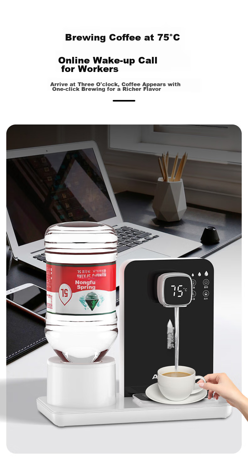 AUX Instant Hot Water Dispenser Portable Instant Hot Water Kettle Mini Smart Water Dispenser for Office Small Desktop Use Free [2.5L Water Bottle] 10