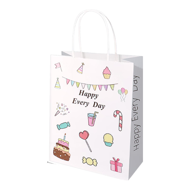 Jidukongjian Gift Bags, Mid-Autumn Festival Gifts, Birthday Presents, Party Favors, Packaging Handbags, Kraft Paper Bags, 10 Pieces