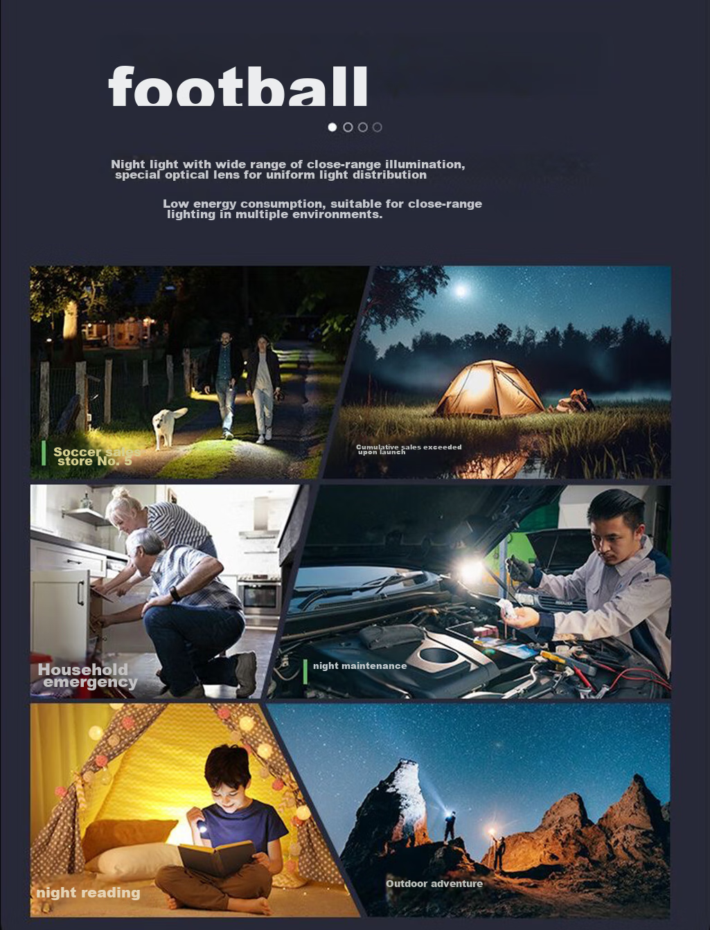 Deli Compact Flashlight, High Brightness, Outdoor Cycling, Camping, Long-Range, Long Battery Life, Wilderness Survival Light 15