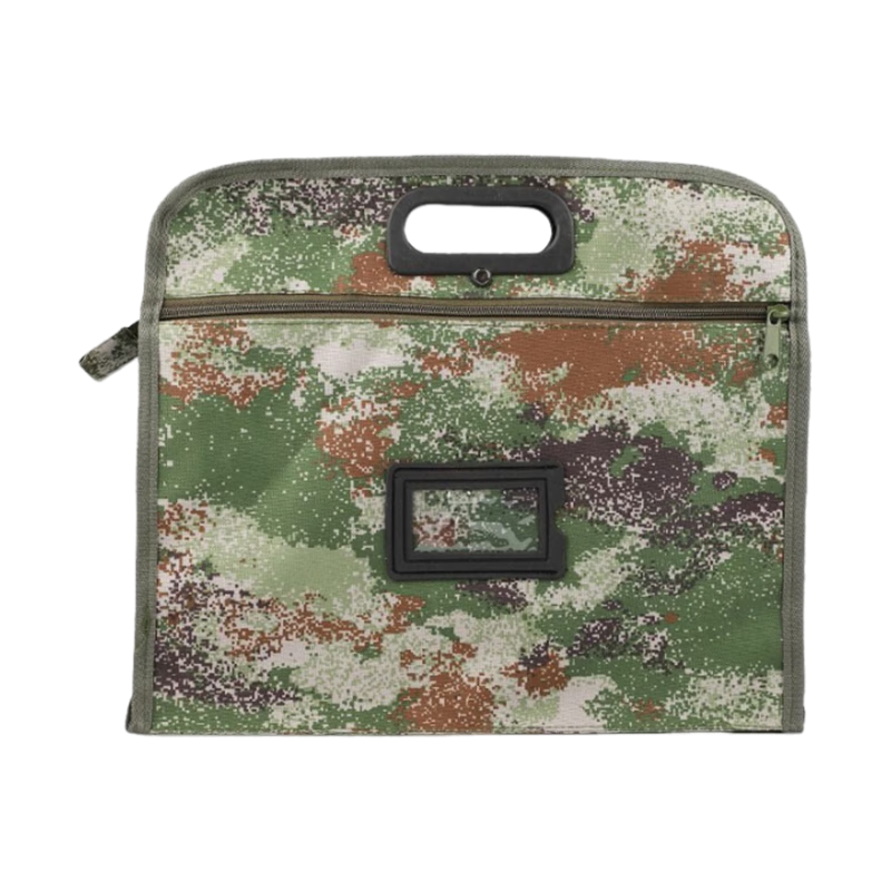 Pangdaidai Camouflage File Bag, Document Organizer, Office Meeting Handbag, 32*4*37cm