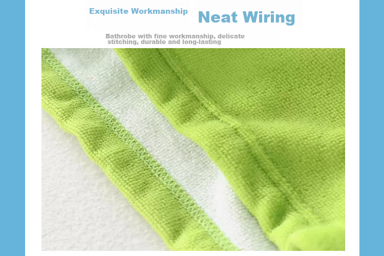 9I9 Children's Bathrobe, Summer Thin Baby Towel, Hooded Cape, Bathroom Beach Wearable, Absorbent Cloak, Cartoon Dinosaur Desig 12