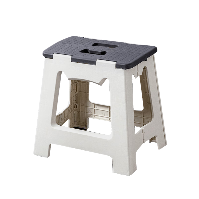 Haoer Foldable Plastic Stool Portable Outdoor Indoor Small Folding Chair Fishing Seat Gray 33cm