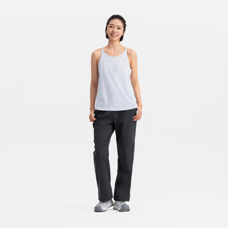 DECATHLON Women's Tank Top, Spring And Summer Cotton Loose-Fitting Outdoor Hiking Fitness Running Sports T-Shirt-5455490 6