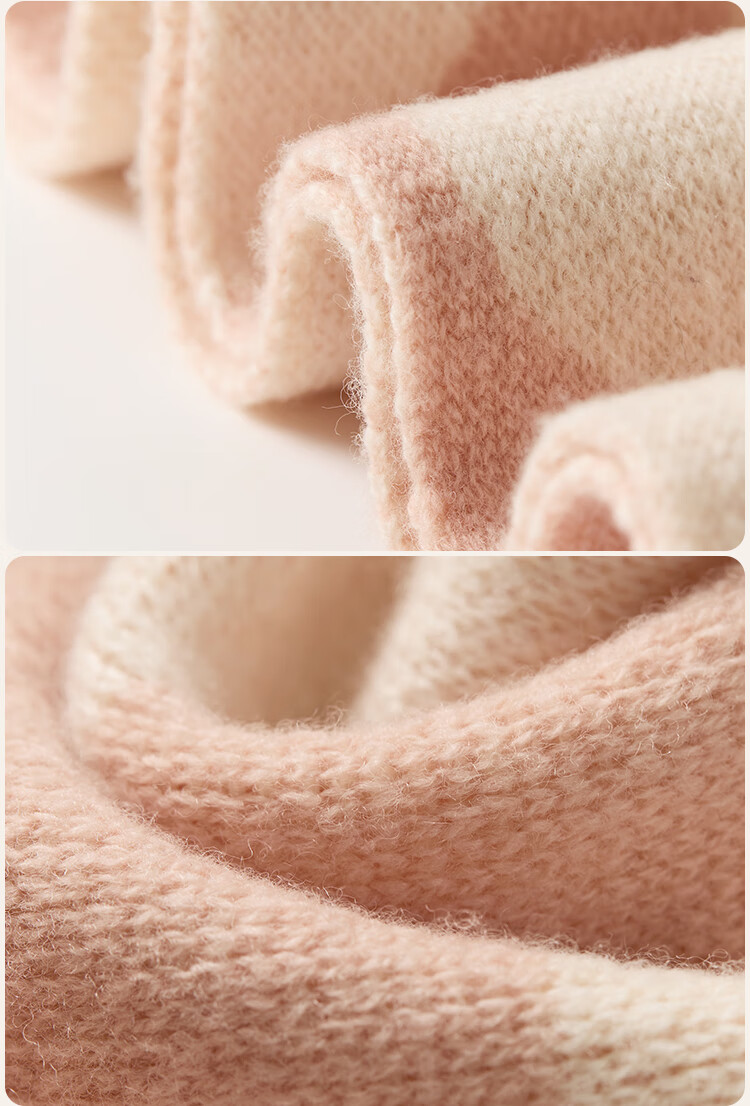 JIUMU Pure Wool Scarf for Women, Autumn And Winter Ladies' Warm Neck Warmer, Lightweight Winter Neck Protection Short Scarf for Wome 26