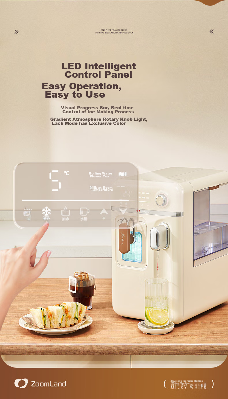 Zhuolang Mini Ice Maker for Home, Dormitory, And Small Spaces - All-In Cooling + Heating + Ice Making Machine 12