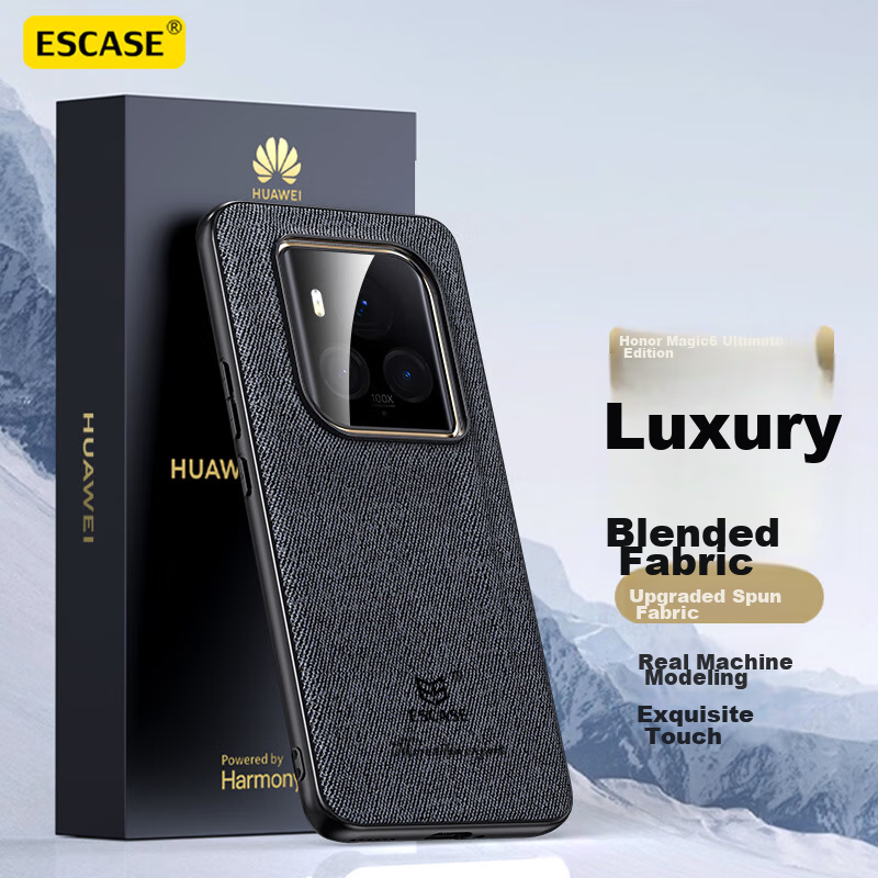 Чехол ESCASE для Honor Magic6 Ultimate Edition, защита от падений, противоударный, из ткани, черный