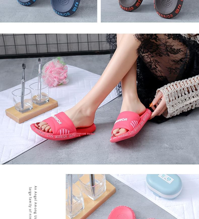 Huili Korean-Style Slippers, Couple Style, All Seasons, One-Word Design, Bathroom And Outdoor Wear, Non-Slip, Wear-Resistant Slippers, HL1203, Brown, Size 44 11