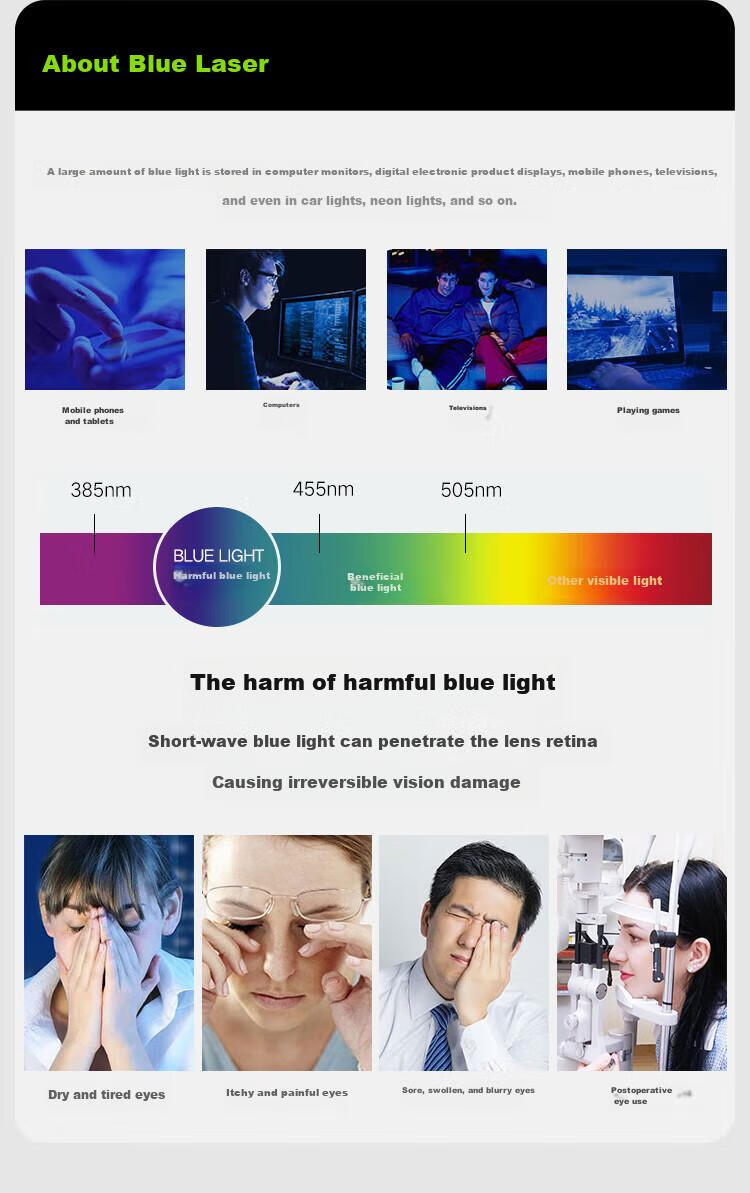VEGOOS Anti-Blue Light Anti-Radiation Glasses Frameless for Men And Women, Computer Phone Eye Protection Glasses, Non-Prescription Eyeglass Frames 56003 9