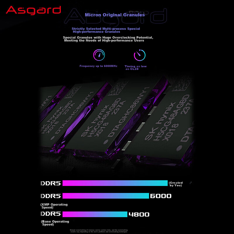 Оперативная память Asgard Valkyrie II DDR5 32GB (2x16GB) 6000MHz CL28