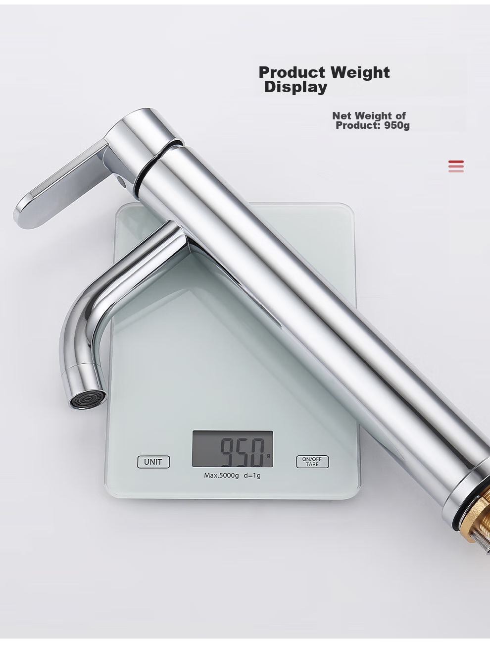 CVBAB Raised Basin Faucet, Countertop Basin Hot And Cold Water Tap, Bathroom Washbasin And Sink Faucet CV2021 12