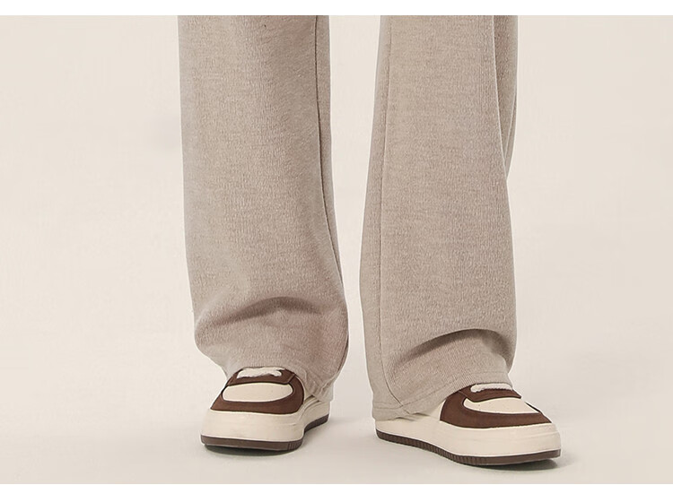 Yipintiancheng Casual Knit Wide-Leg Pants for Women, Spring And Summer 2025, Loose-Fitting, Slimming, Draping Long Trousers, Versatile Comfortable Casual Pants for Wome 11