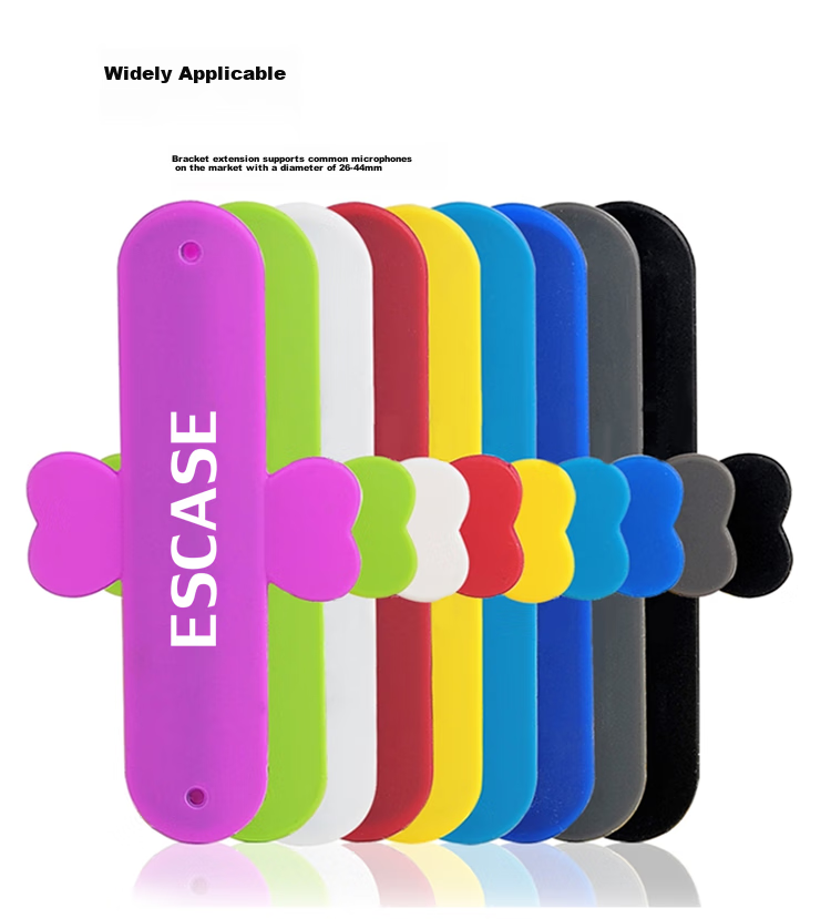 ESCASE Phone Ring Holder Stand, Desktop Support, Back Wristband Clip, Lazy Ring, Magnetic Car Mount, Universal for Apple Huawei ES-FR08, Obsidian Black 1