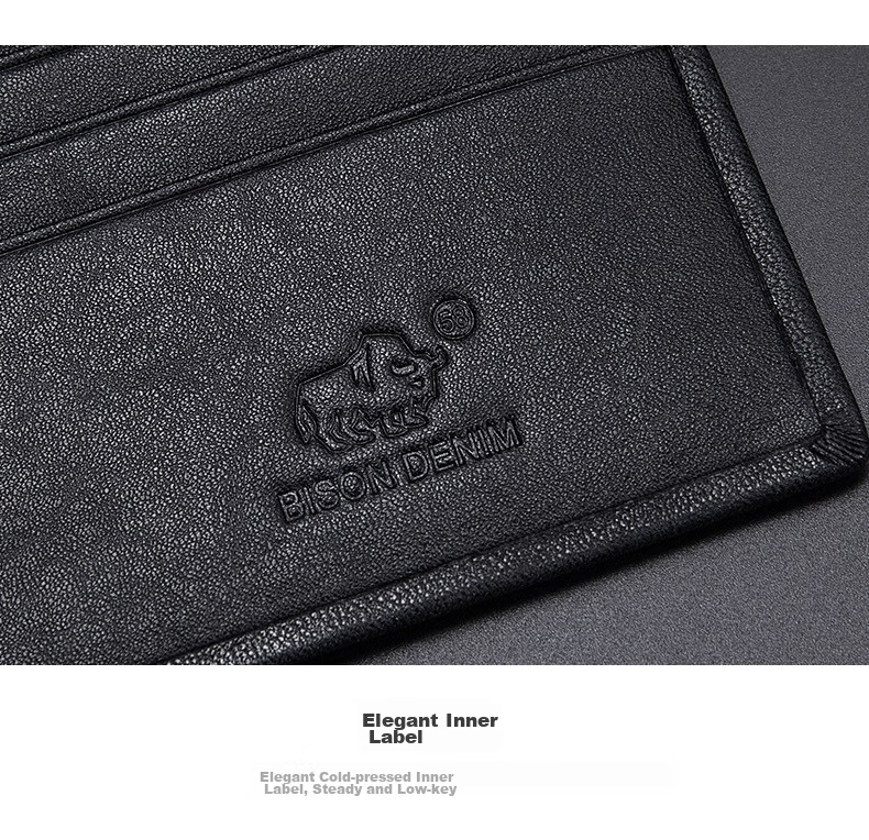 Meizhouyeniou Men's Long Wallet, Genuine Leather Business Casual Deer Head Logo Multifunctional Purse, Birthday Gift for Boyfriend 21
