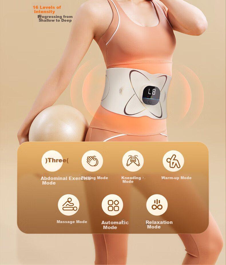 Smart VK Fat-Burning Machine, Belly Slimming Device, Lazy Person's Fat-Burning Abdominal Weight Loss Equipment, Rhythmic Shaping Home Intelligent Fitness Waist Belt 8
