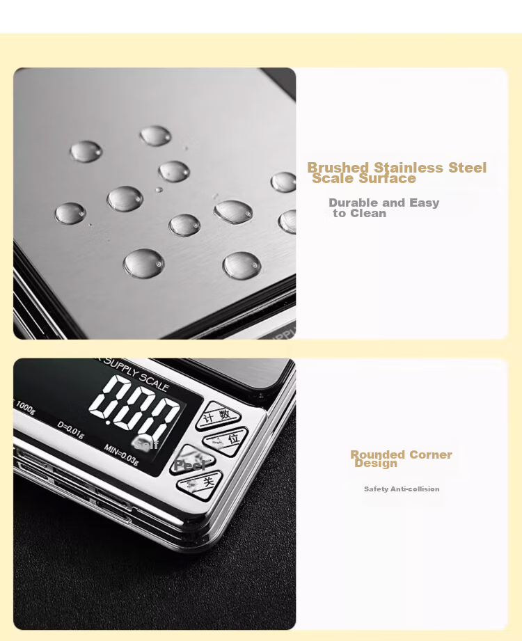 Demin High-Precision Electronic Scale, 0.01g, Compact Accurate Gram Scale, Portable, for Tea Leaves, Home Use, Gold And Jewelry Weighing Scale 10