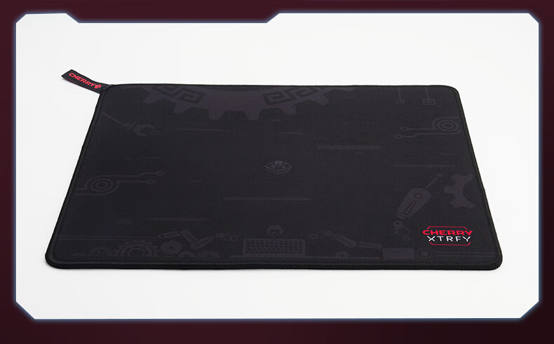 CHERRY ACE Series Mouse Pad Office Desk Mat Keyboard Pad Gaming Mouse Pad Carbon Fiber Texture Smooth Surface Double Braided Fabric 360x300x1mm 8