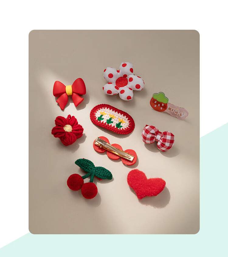 CHIMERA 9-Piece Children's Butterfly Hair Clips, Princess Baby Side Clips, Flower Hair Accessories, Girls' Mid-Autumn Festival Gift 15