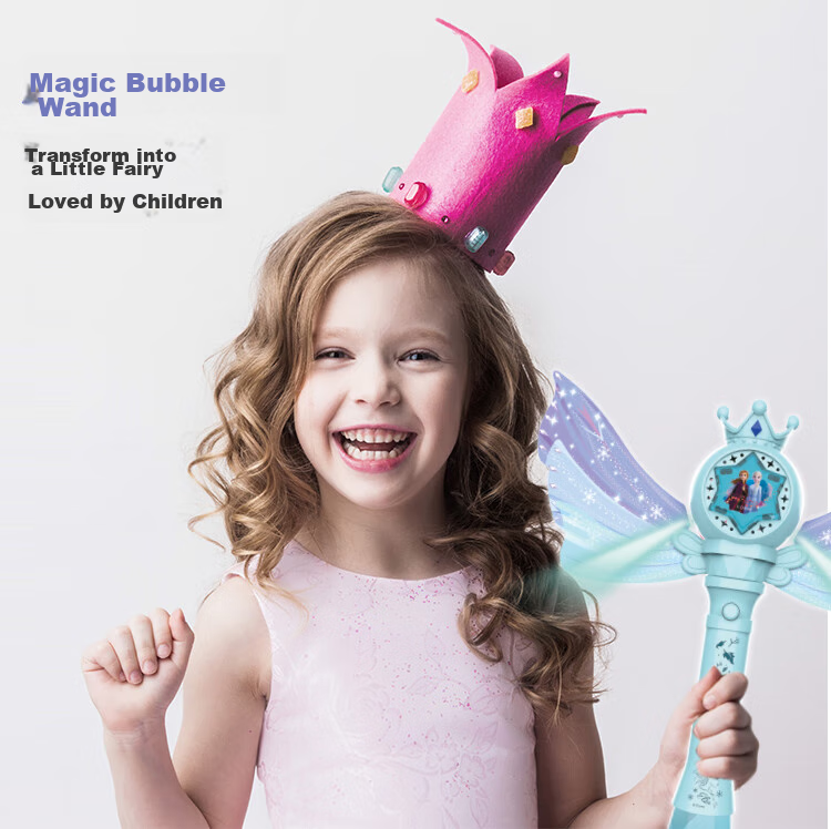 Disney Frozen Electric Bubble Machine Colorful Bubbles Kids Toy Birthday Gift 4