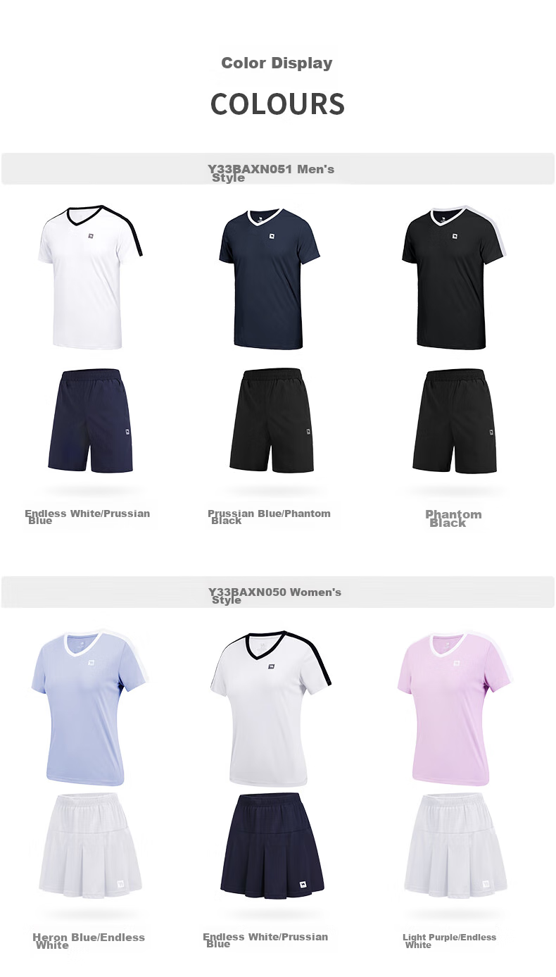 CAMEL Badminton Outfit for Men, Sun Protection Quick-Dry Sports Two-Piece Set Y1S2TLF652-1 White/black S 35