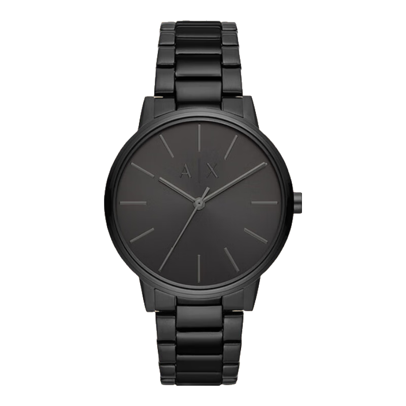 ARMANI EXCHANGE Men's Black Knight Steel Strap Quartz Watch, European And American Style Wristwatch, Gift for Men AX2701 Father's Day