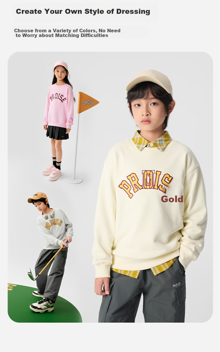 BALABALA Children's Clothing, Kids' Sweatshirt for Girls And Boys, Spring And Autumn 2025 Collection, Loose-Fitting Top for Older Children, Versatile Outerwear, 209125121201 2