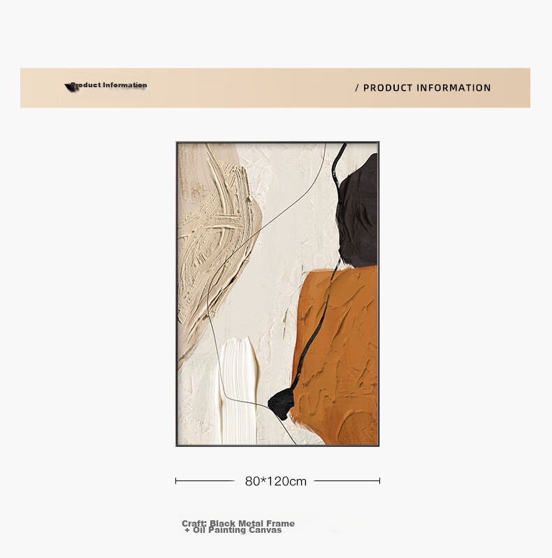 Haojiubujian Modern Minimalist Abstract Living Room Decorative Painting, Luxurious High-End Sofa Background Wall Hanging Art Floor-Standing Painting 13