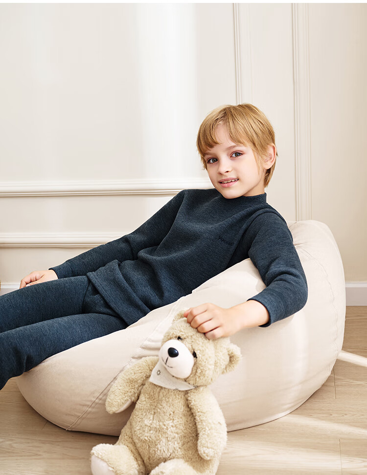 YEEHOO Kids Fleece-Lined Thermal Underwear Thickened School Uniform Base Layer Pajamas for Boys and Girls, Youth 9