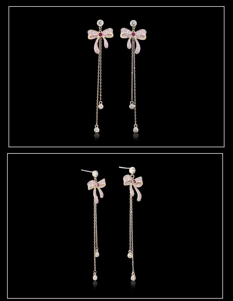 Eternelle French Eternal Original Design Earrings, Elegant Ear Rings, Fairy-Like Tassel Earrings, Birthday Gift for Wome 8