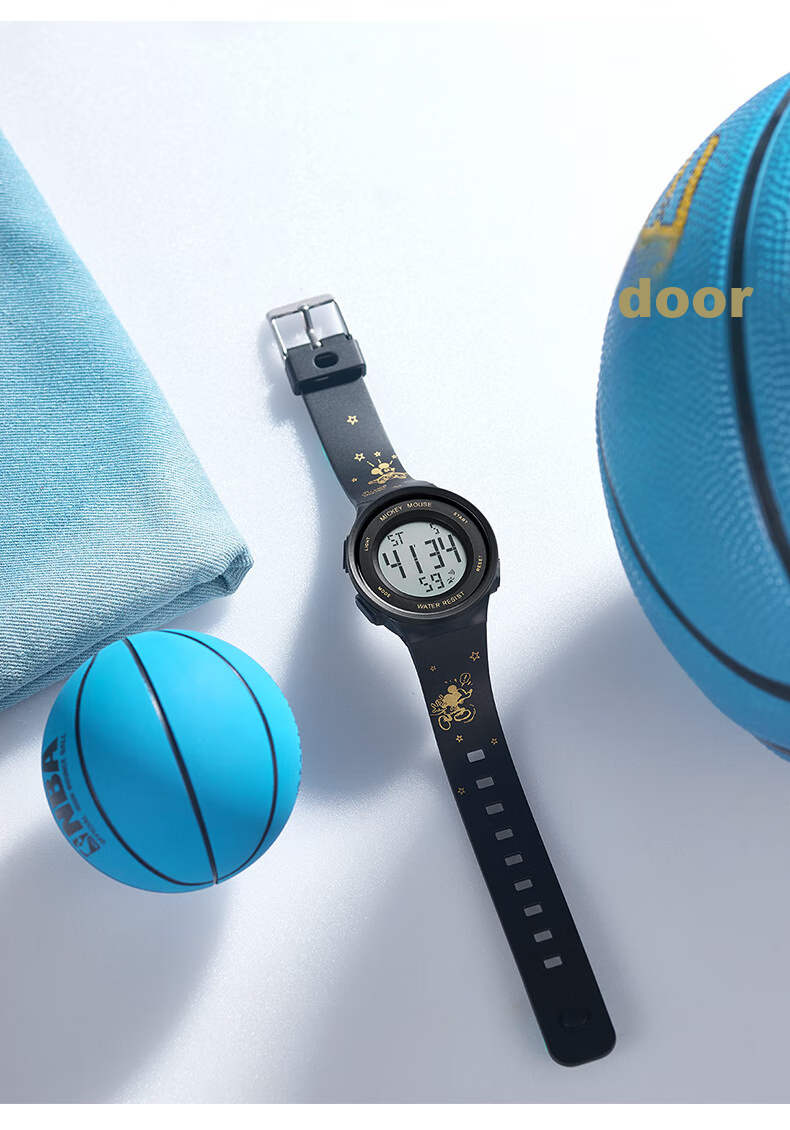 Disney Mickey Collaboration 2026 New Sports Digital Watch Youth High School Student Exam Waterproof Kids Watch 15