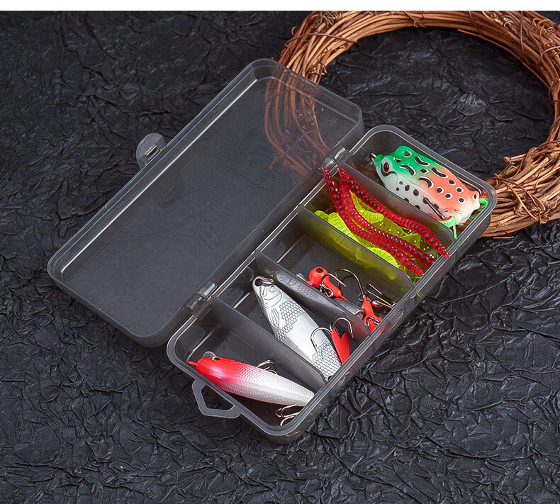 Taiyu Freshwater And Saltwater Artificial Bait, Hard Bait VIB Frog, Minnow, Spoon Bait, Single And Double Tail Soft Bait, Lure Fishing Set of 92 Pieces 10
