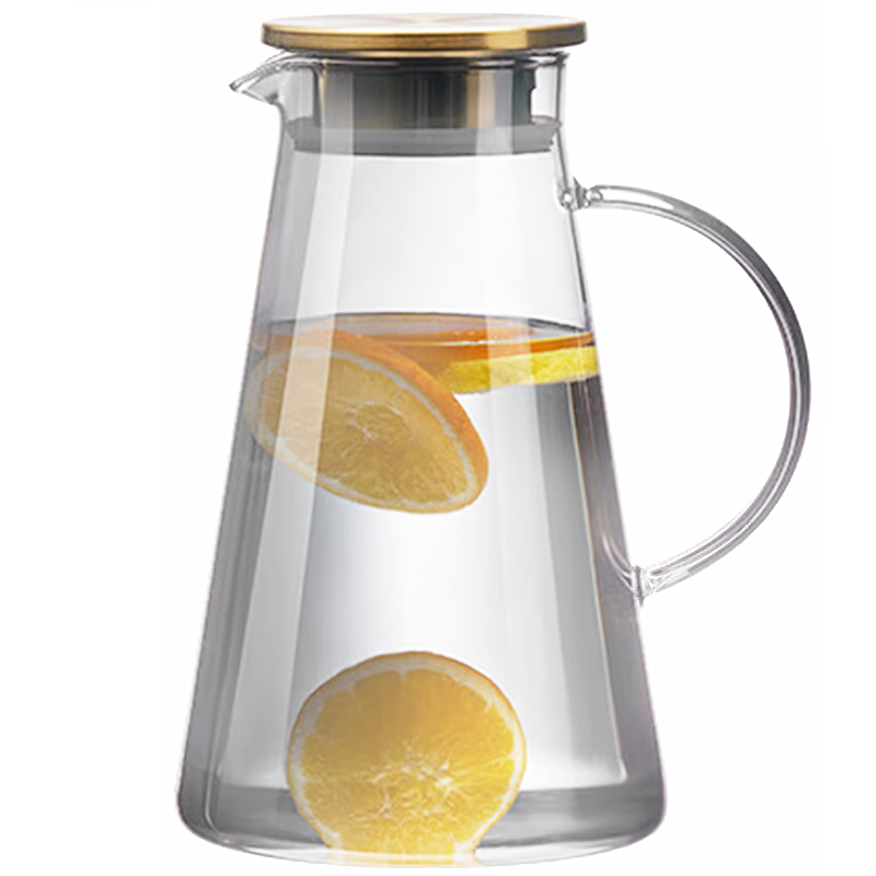 Jieanxi Large Capacity Cold Water Pitcher, Heat-Resistant High Borosilicate Glass Kettle for Home Use, 1.8L Student Gift