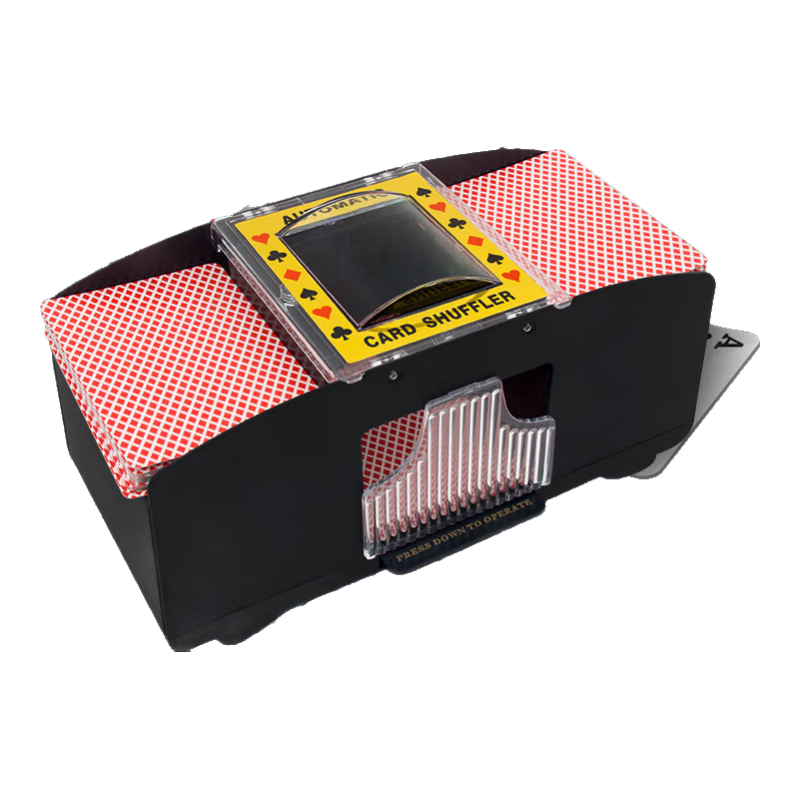Huasheng Electric Card Shuffler, Plastic Two-Deck Shuffler for Table Games, Can Only Shuffle Cards